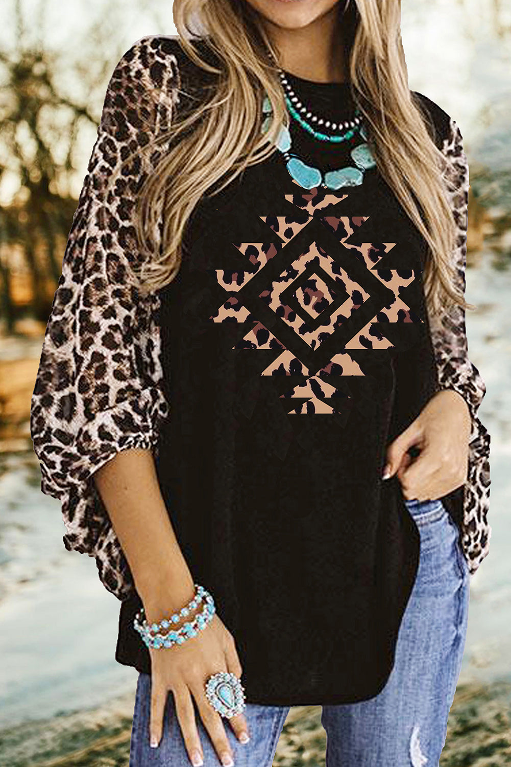 Top recto con estampado de leopardo Sweet Spot