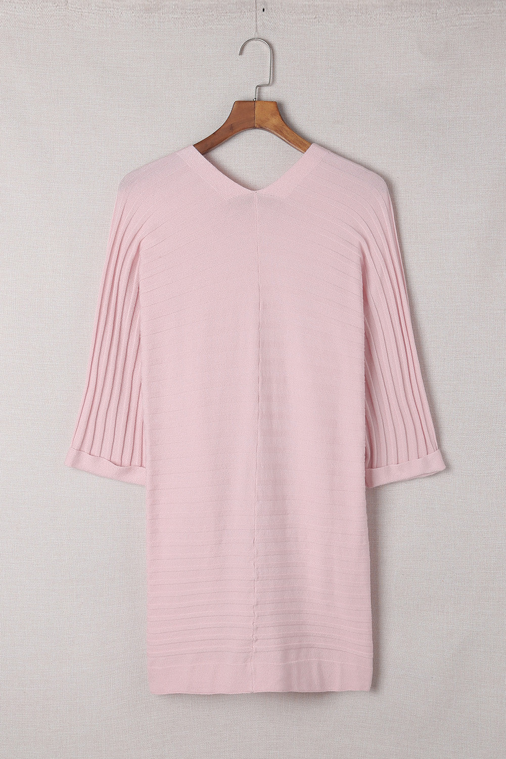 Cárdigan de punto acanalado con frente abierto 