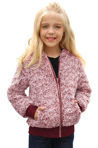 Girls' Faux Fur Bomber Jacket