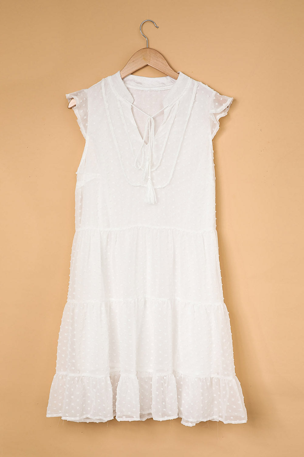 Swiss Dot Tiered Babydoll Mini Dress