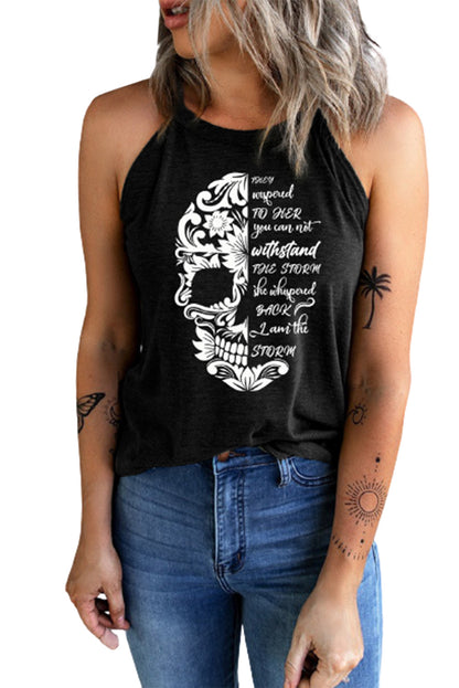 Solid Color Crew Neck Tank Top