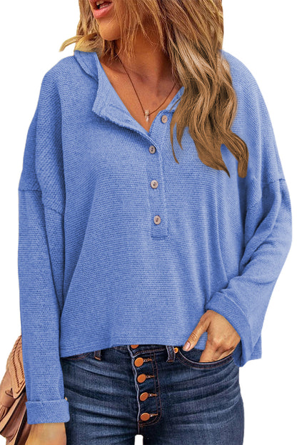 Khaki Buttoned Loose Long Sleeve Shirt