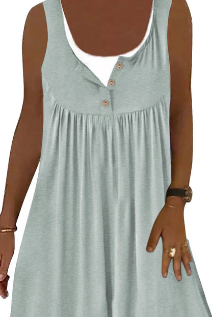 Mini-robe sans manches en deux pièces à volants 