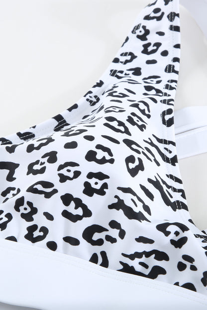 Ensemble de bikini imprimé croisé dans le dos 