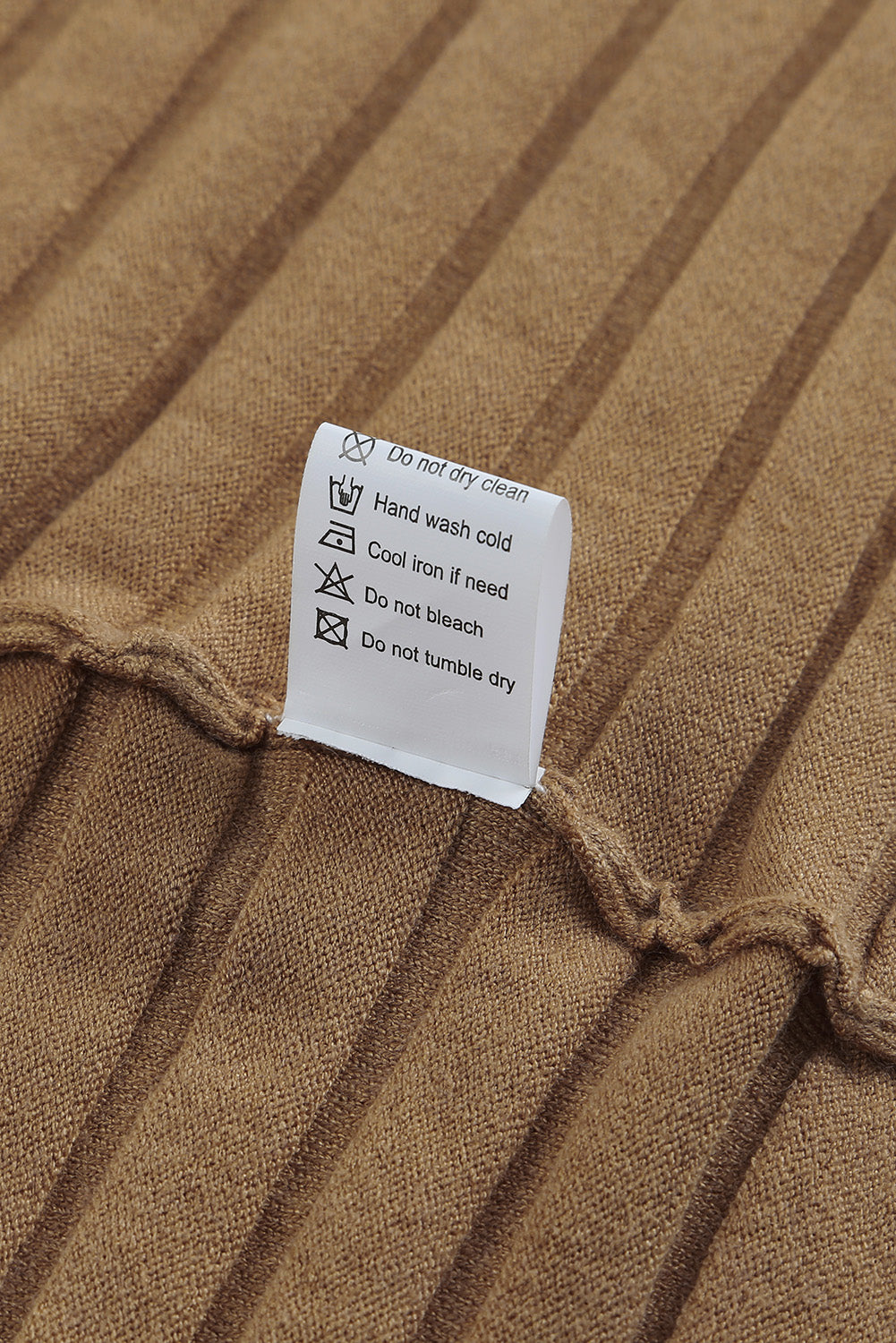 Cárdigan de punto acanalado con frente abierto 