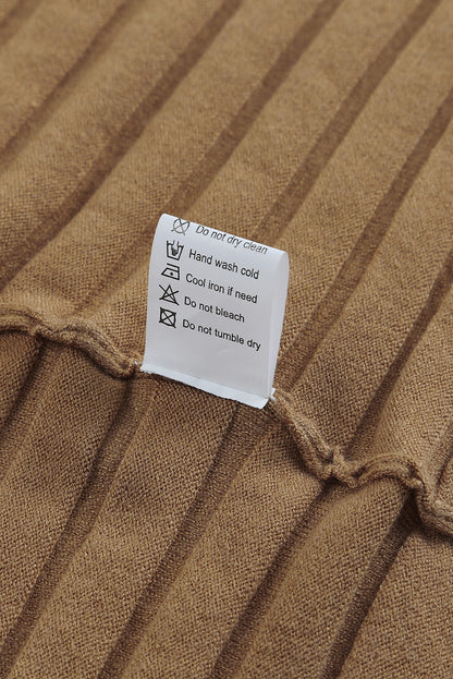 Cárdigan de punto acanalado con frente abierto 