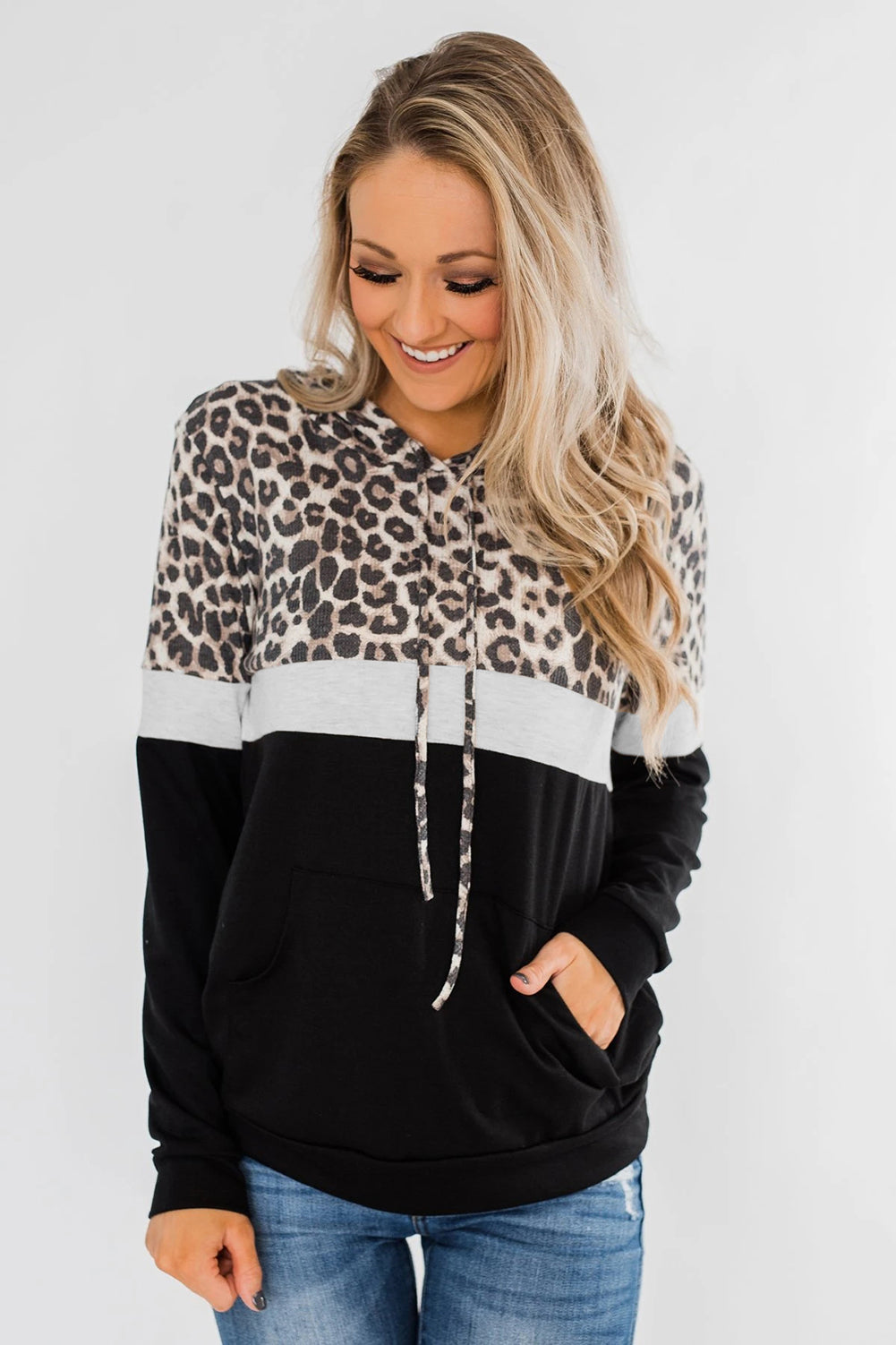 Sweat à capuche color block Into the Jungle 