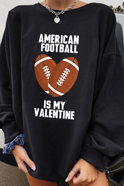 Dark Blue Oversized Solid Drop Shoulder Sweatshirt