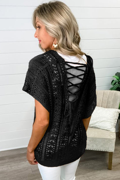 Haut en tricot ajouré 