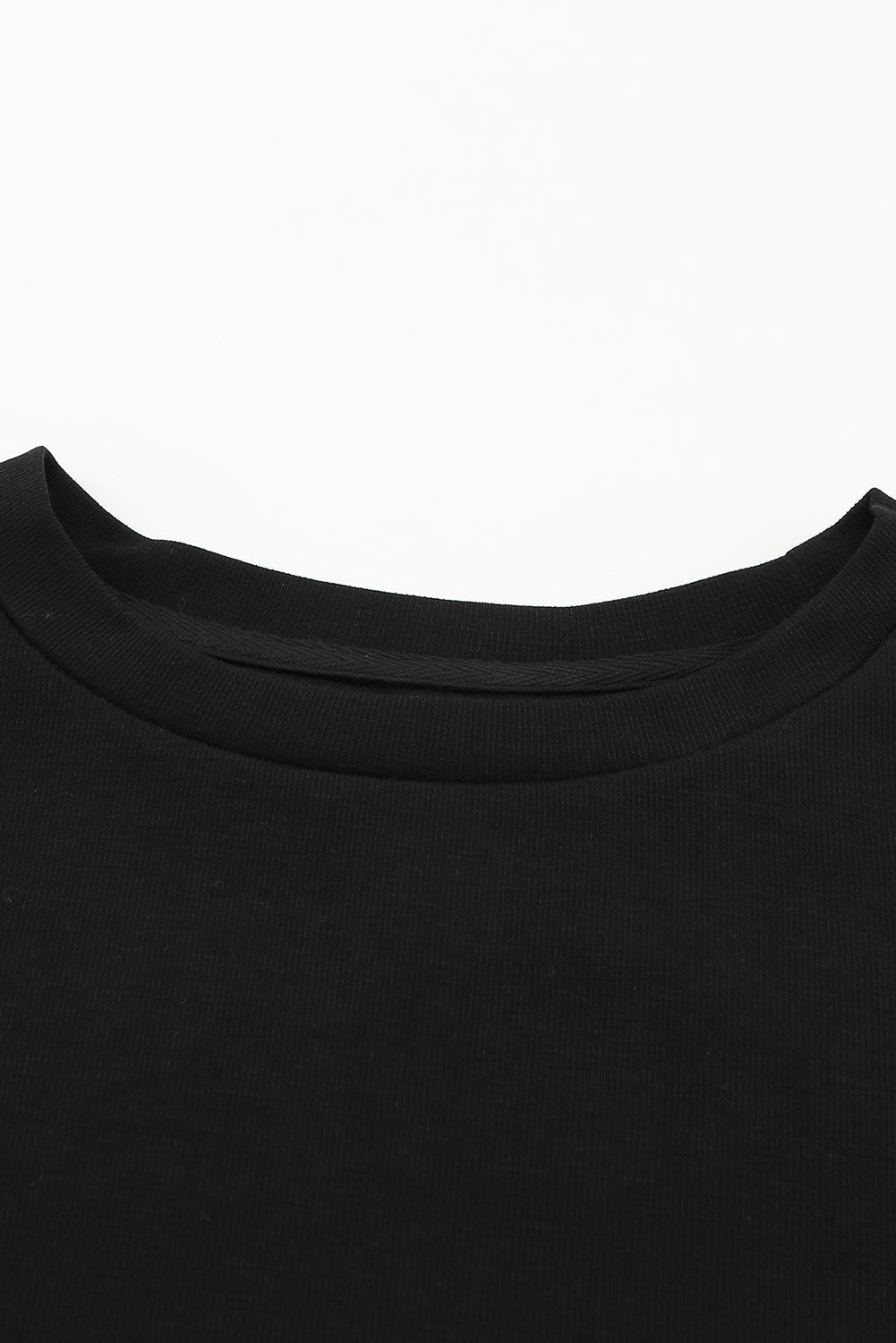 Ensemble deux pièces haut à manches tombantes et short en tricot côtelé gris