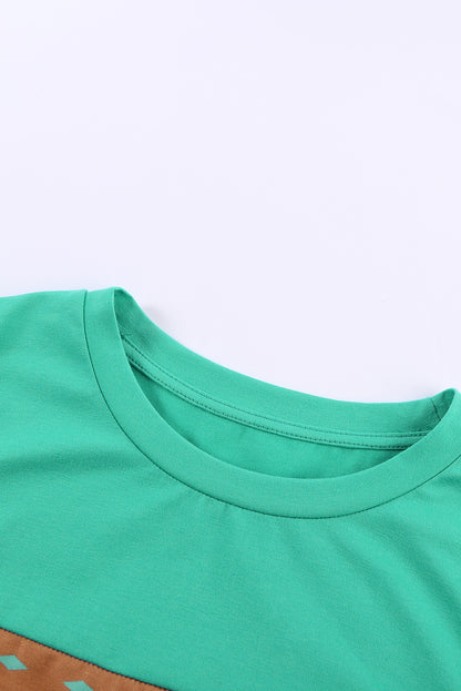 Camiseta tie-dye Buckstitch Green Color-block