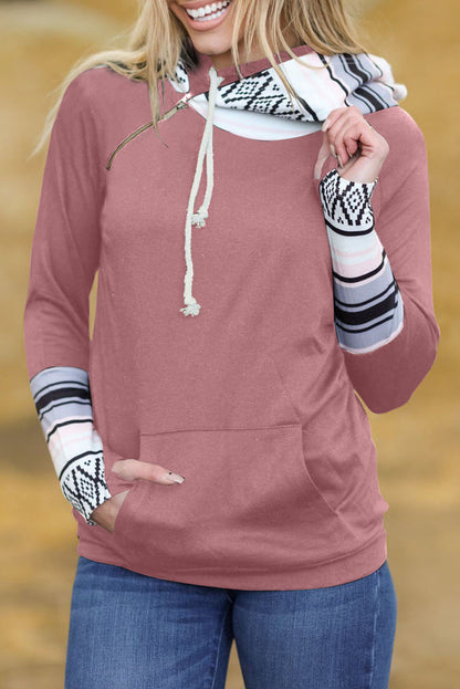 Sweat à capuche avec trou pour le pouce Double Hoods