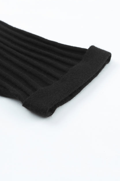 Cárdigan de punto acanalado con frente abierto 