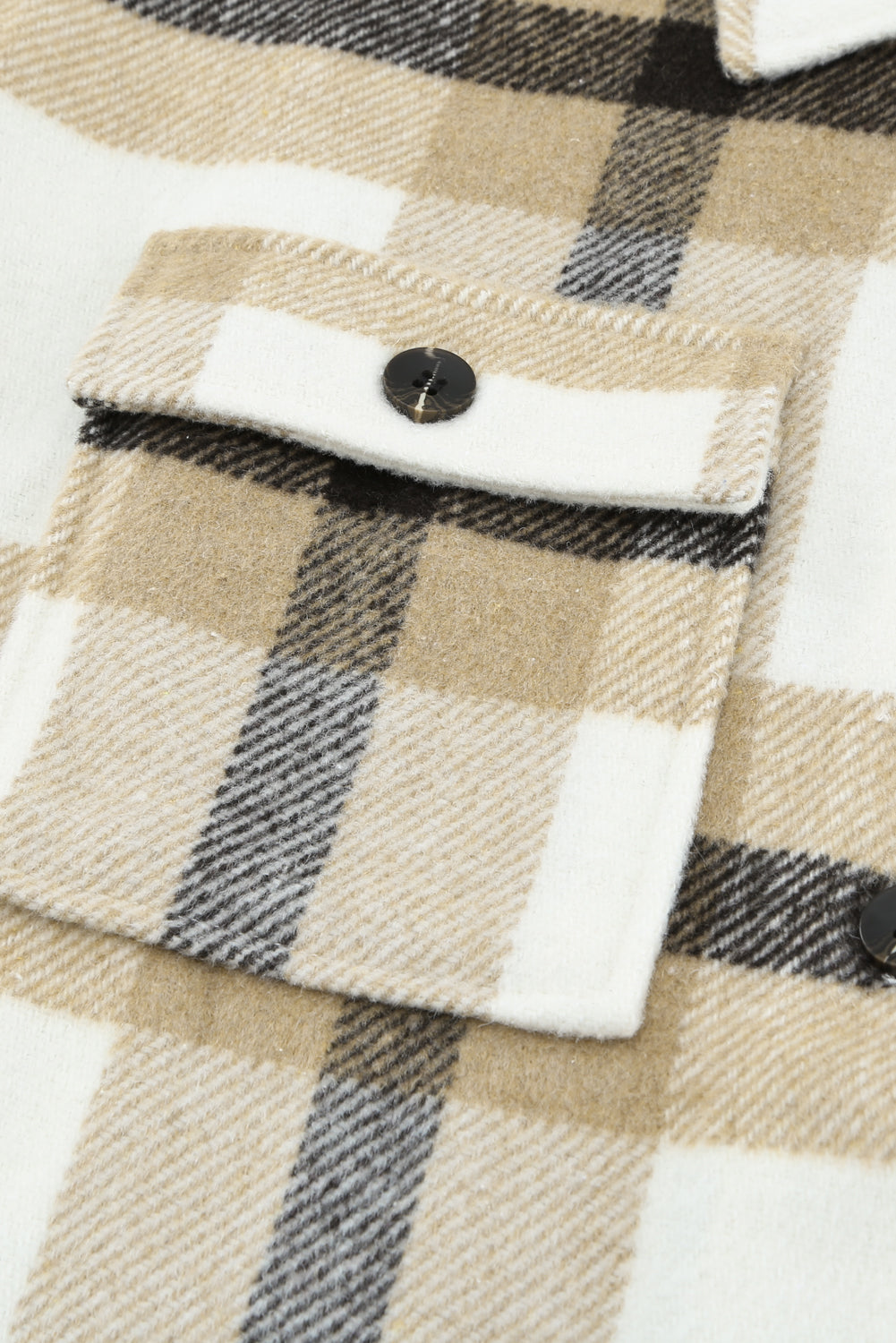 Veste à carreaux avec poche pour femme