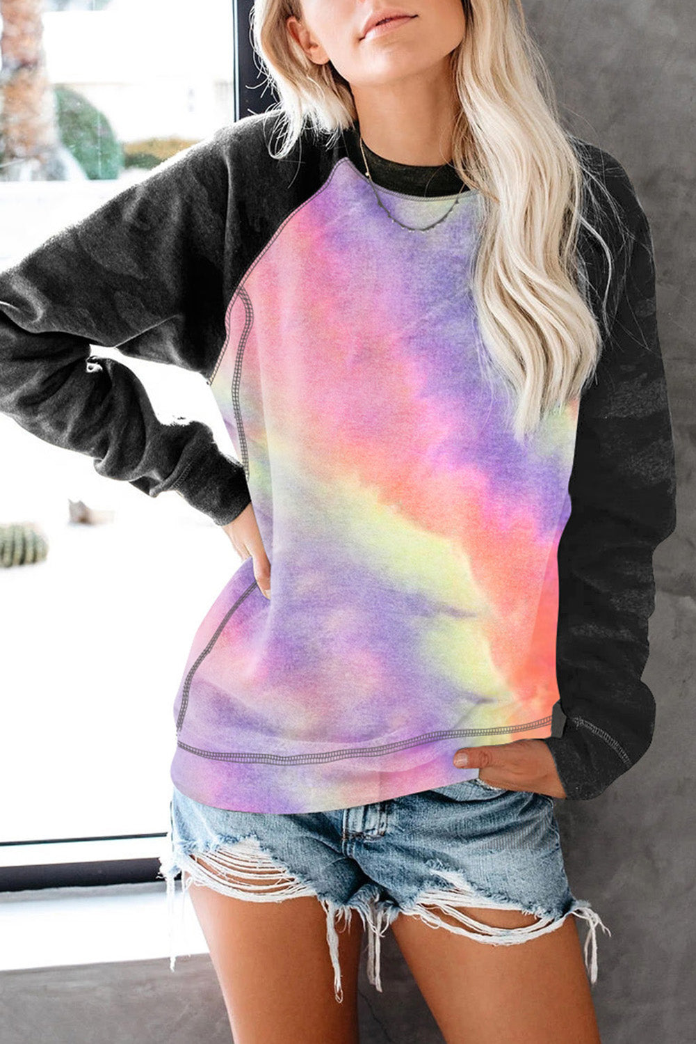 Crewneck Camo Print Long Sleeve Sweatshirts