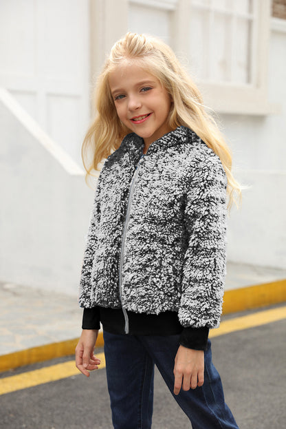 Girls' Faux Fur Bomber Jacket