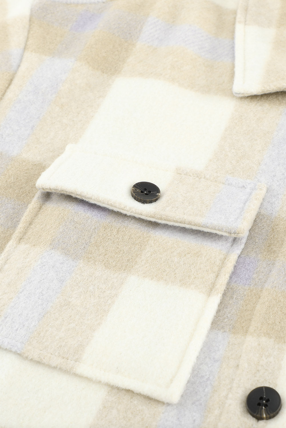 Veste à carreaux avec poche pour femme