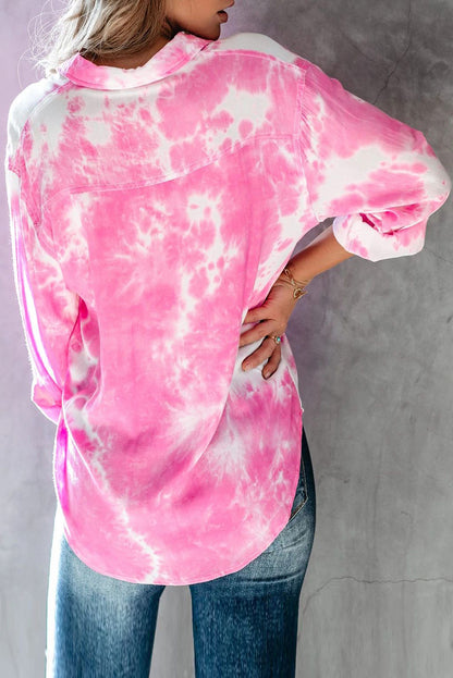 Whirlwind Tie Dye Button Shirt with Pocket
