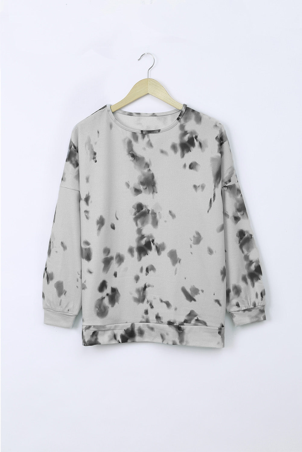 Top extragrande de manga larga con estampado de garabatos