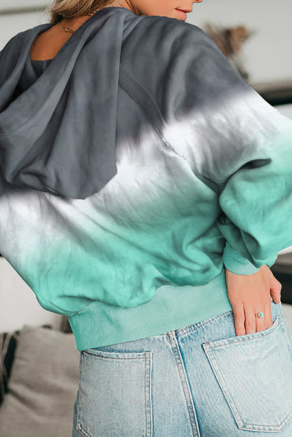 Sudadera tie-dye con bolsillo en algodón