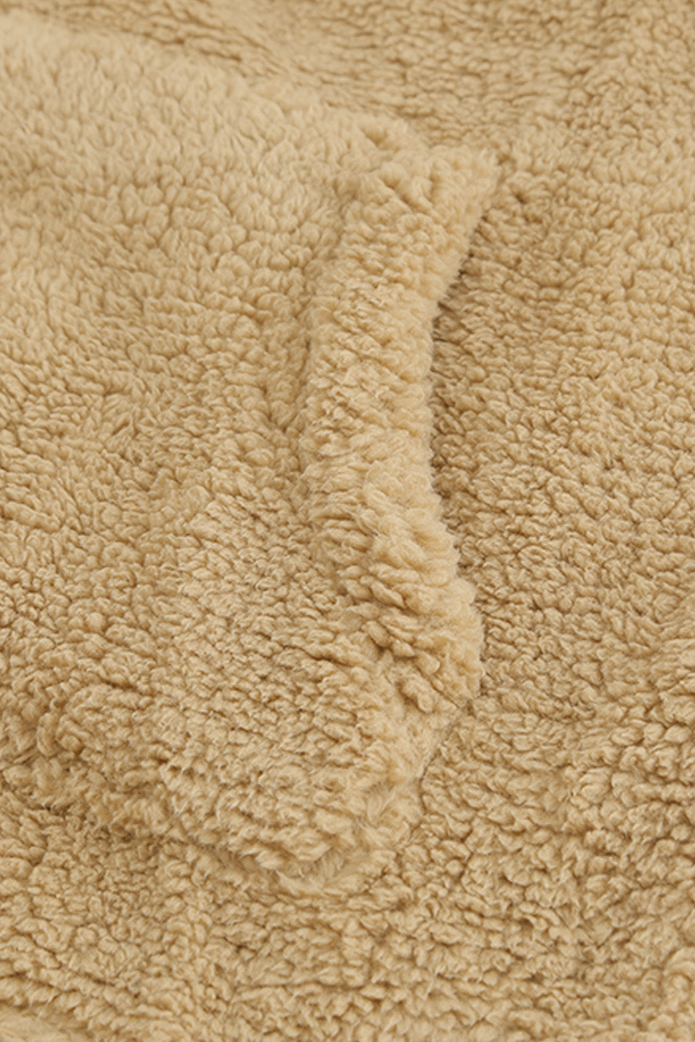 Sweat-shirt à capuche zippé 1/4 en sherpa avec kangourou