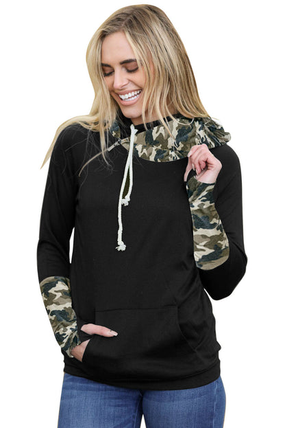 Sweat à capuche avec trou pour le pouce Double Hoods