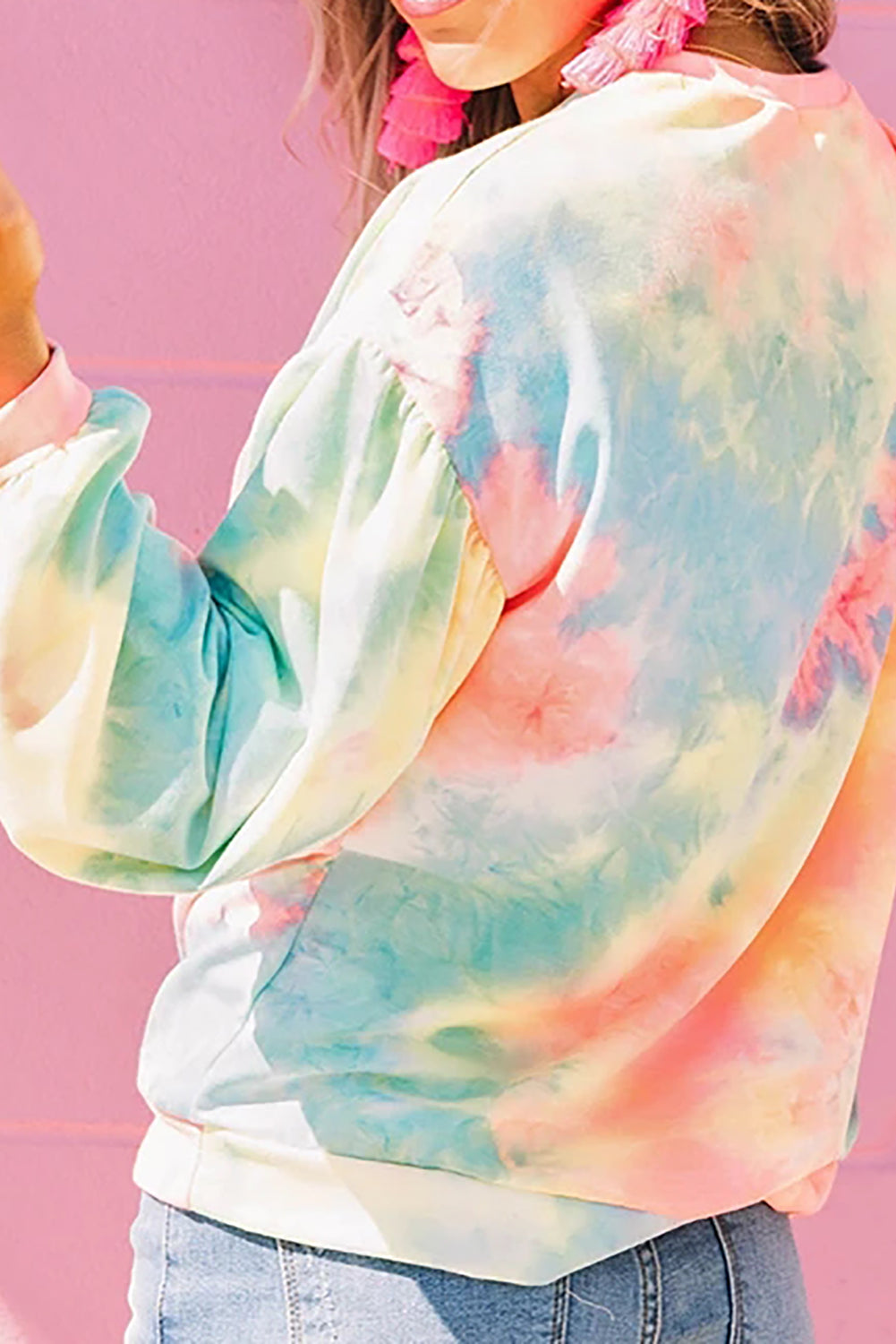 Sweat-shirt en tricot tie-dye 