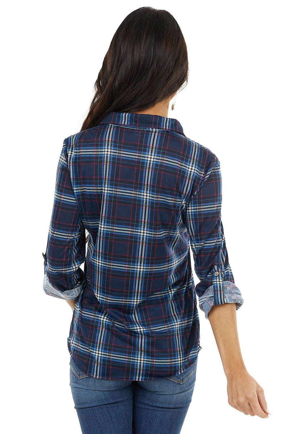 Plaid Button Shirt with Pockets