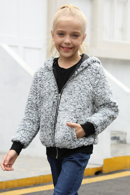 Girls' Faux Fur Bomber Jacket