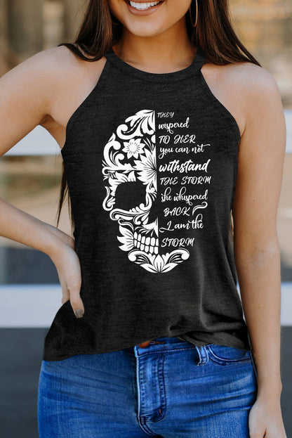 Solid Color Crew Neck Tank Top