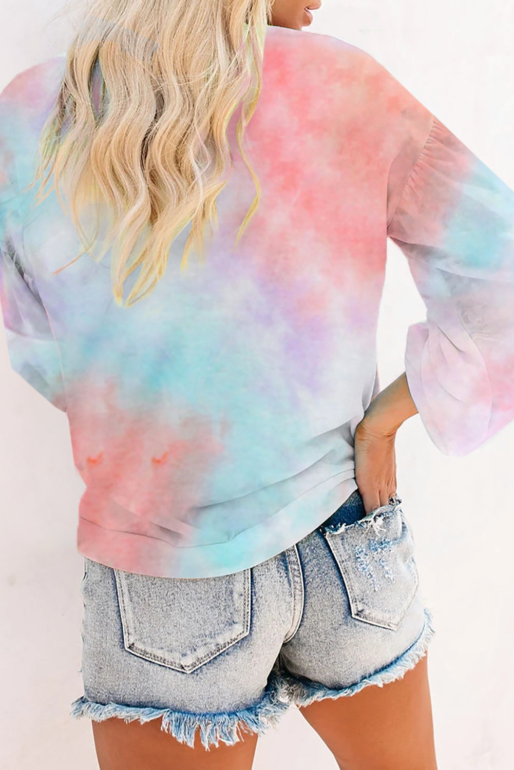 Sweat-shirt en tricot tie-dye 