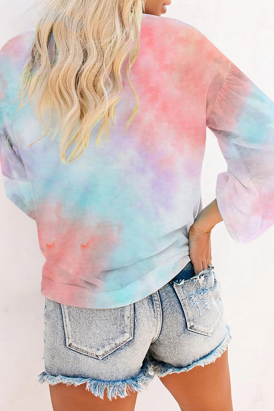 Sweat-shirt en tricot tie-dye 