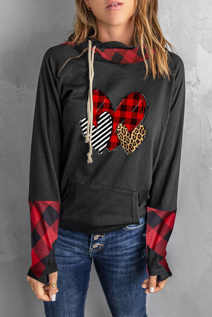 Sweat à capuche avec trou pour le pouce Double Hoods