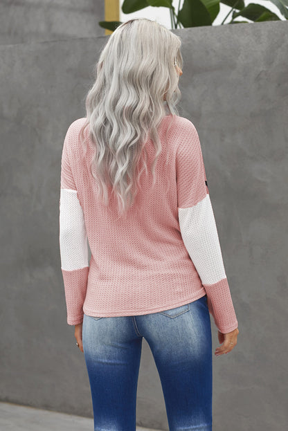 Color Block Leopard Tie Top