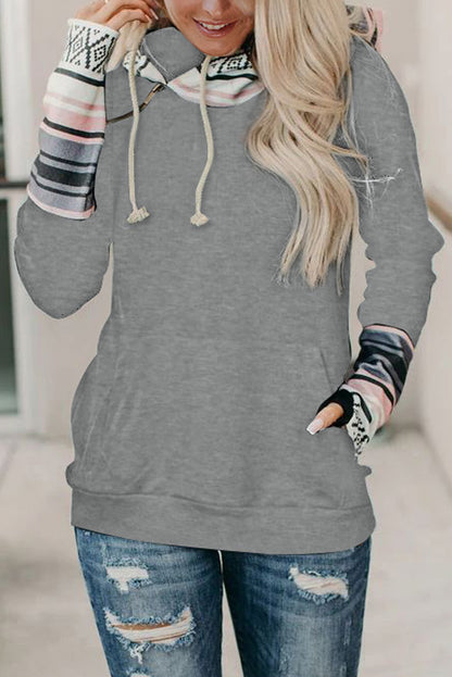 Sweat à capuche avec trou pour le pouce Double Hoods