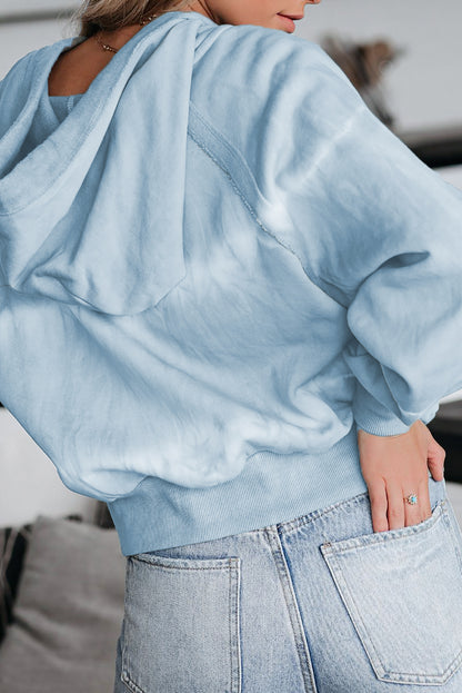 Sudadera tie-dye con bolsillo en algodón