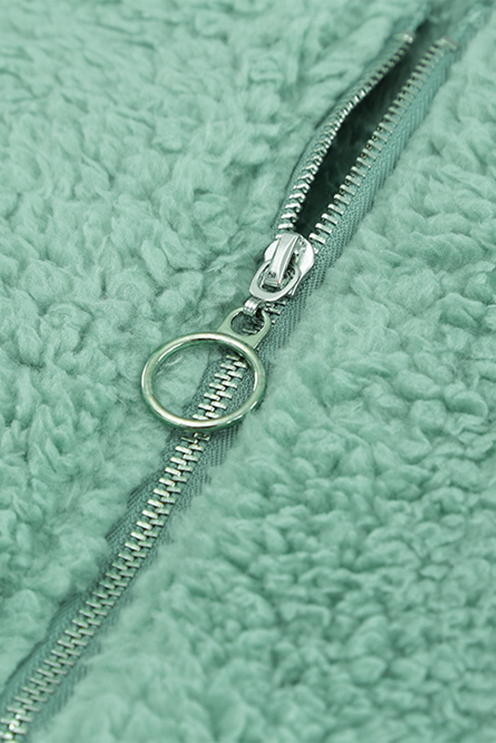 Sweat-shirt à capuche zippé 1/4 en sherpa avec kangourou