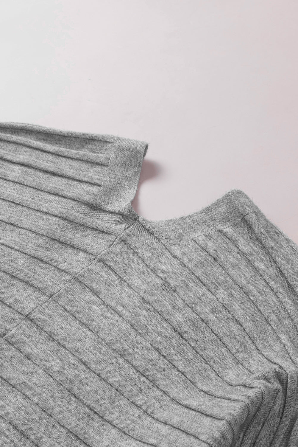 Cárdigan de punto acanalado con frente abierto 