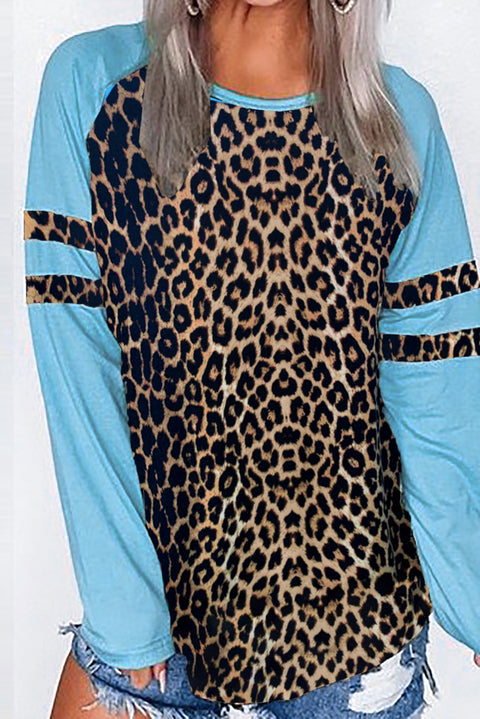 Raglan Sleeve Leopard Blouse