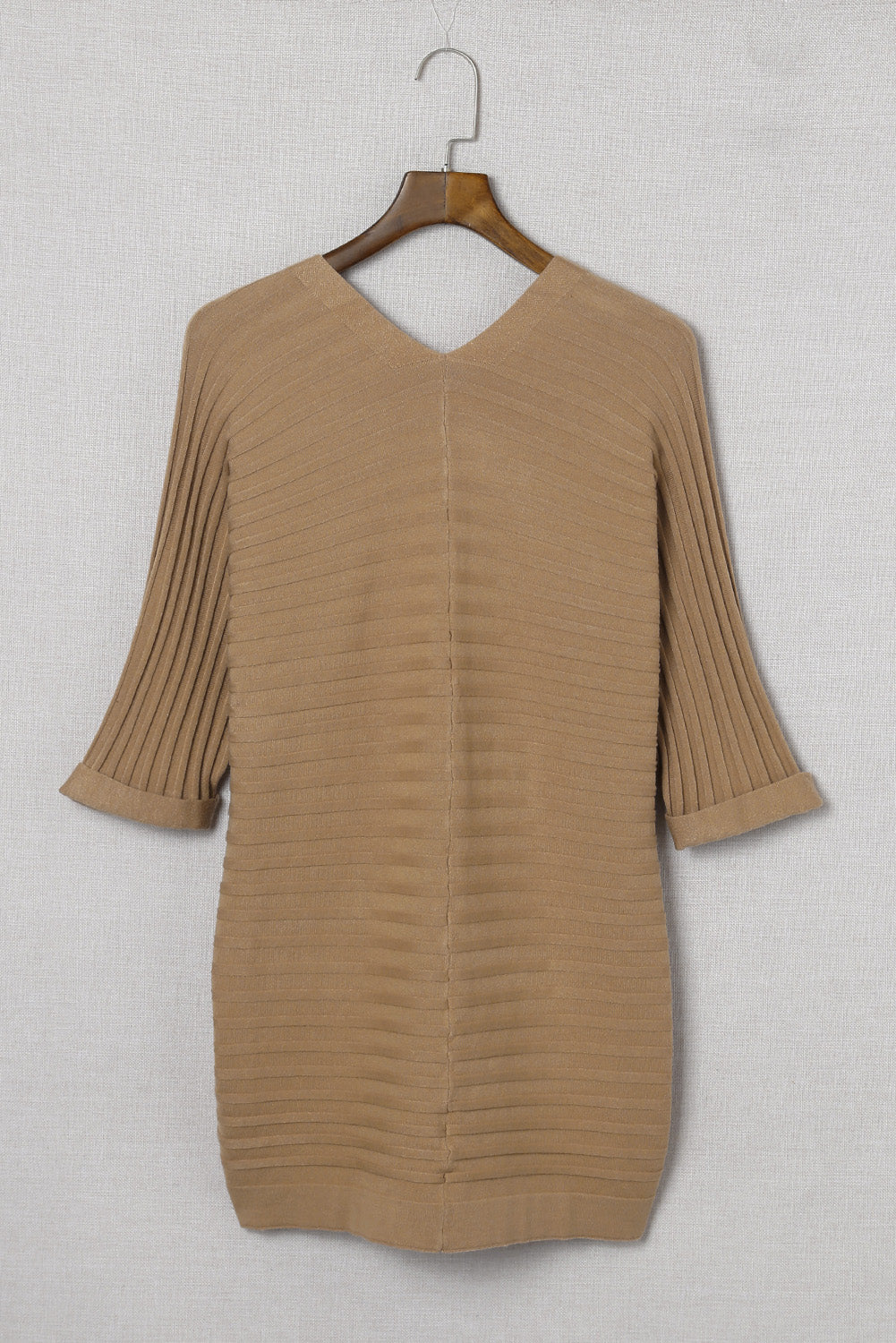 Cárdigan de punto acanalado con frente abierto 