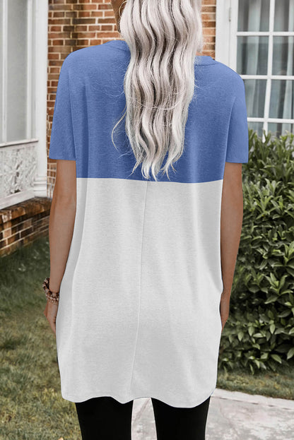 Mini-robe à poches colorblock 