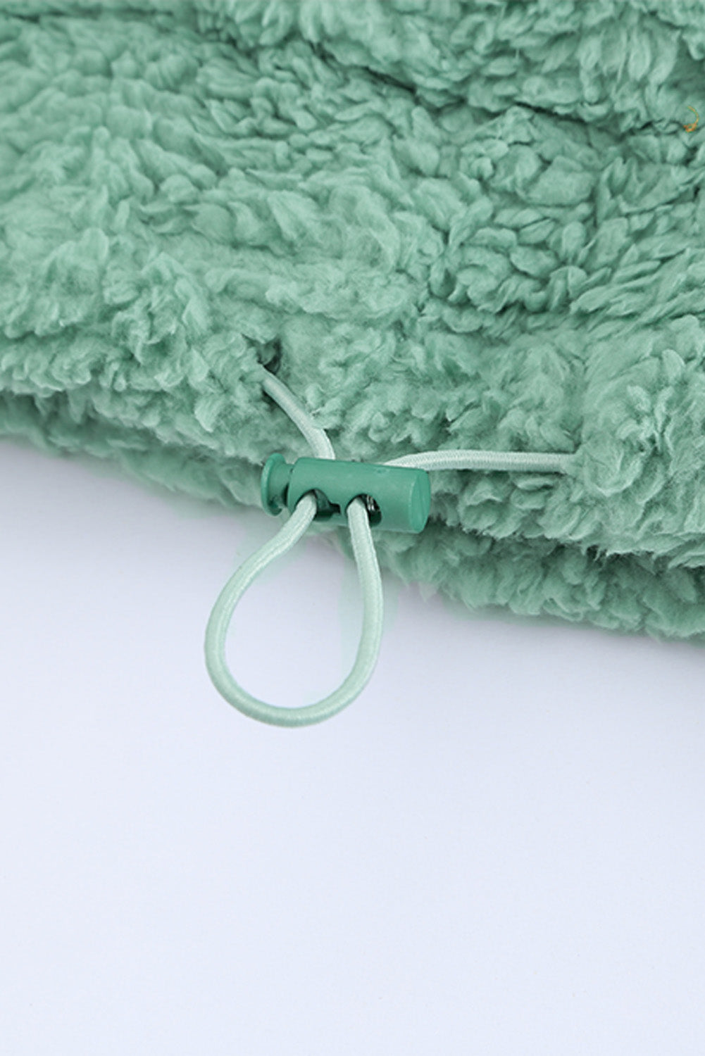 Sweat-shirt à capuche zippé 1/4 en sherpa avec kangourou