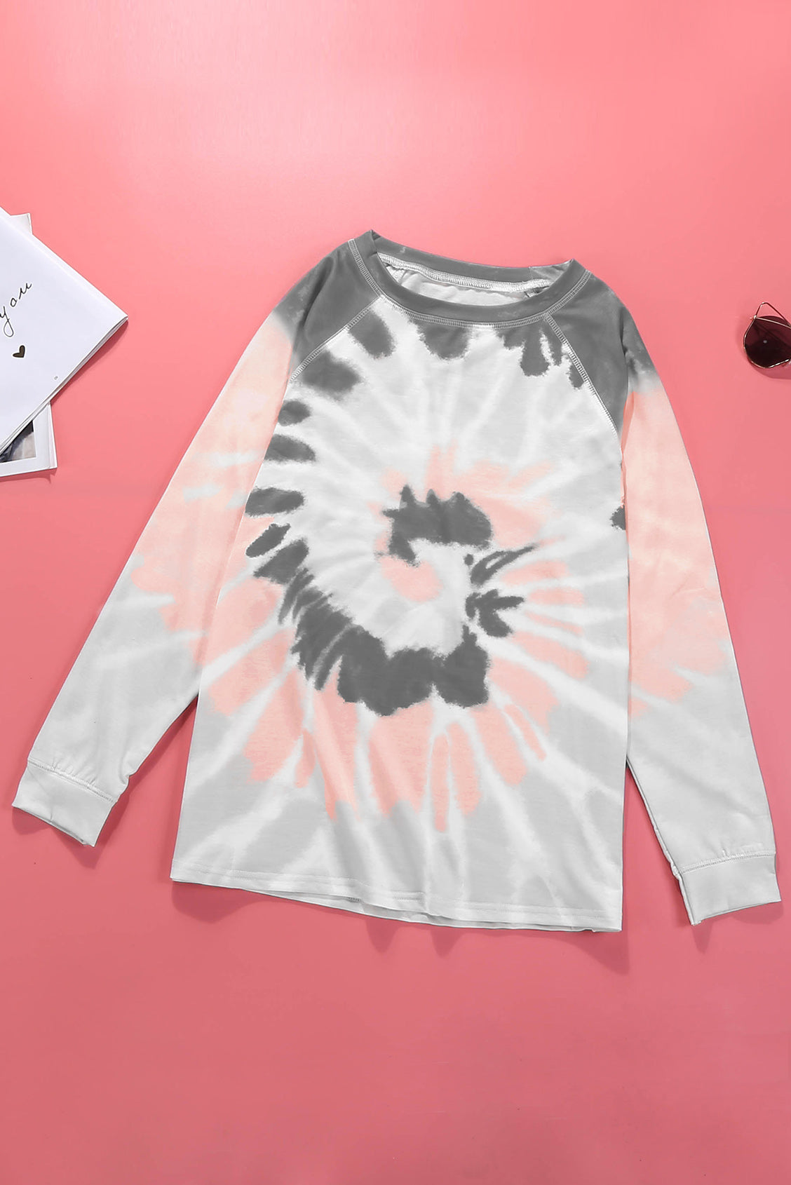 Sudadera de ocio holgada con teñido anudado de Ombre 