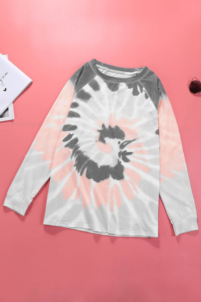 Sudadera de ocio holgada con teñido anudado de Ombre 