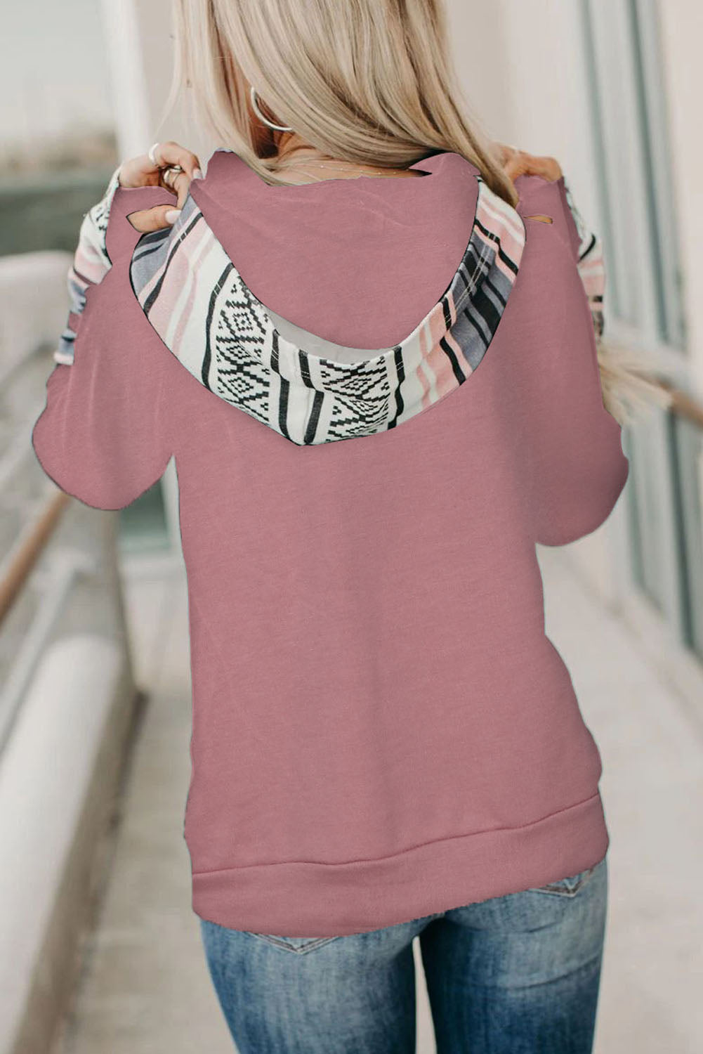 Sweat à capuche avec trou pour le pouce Double Hoods