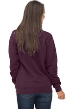 Burgundy Pocket Style Quarter Zip Sweatshirt