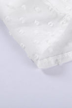 Flutter Sleeves Sheer Textured Babydoll Top
