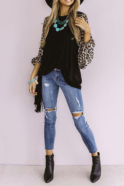 Top recto con estampado de leopardo Sweet Spot