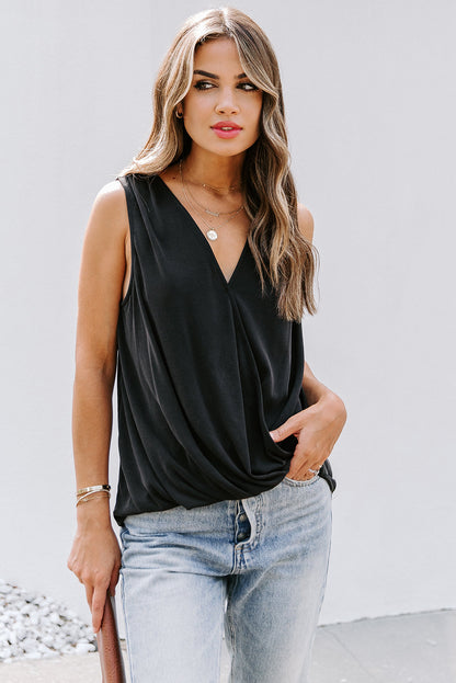 Débardeur à col en V surplis 