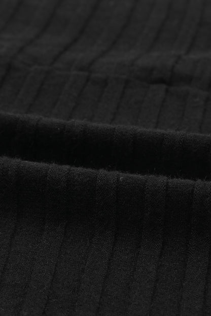 Cárdigan de punto acanalado con frente abierto 